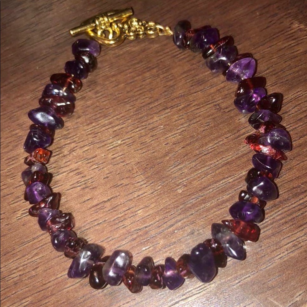 💥💜Amethyst and Garnet Bracelet❤️💥
